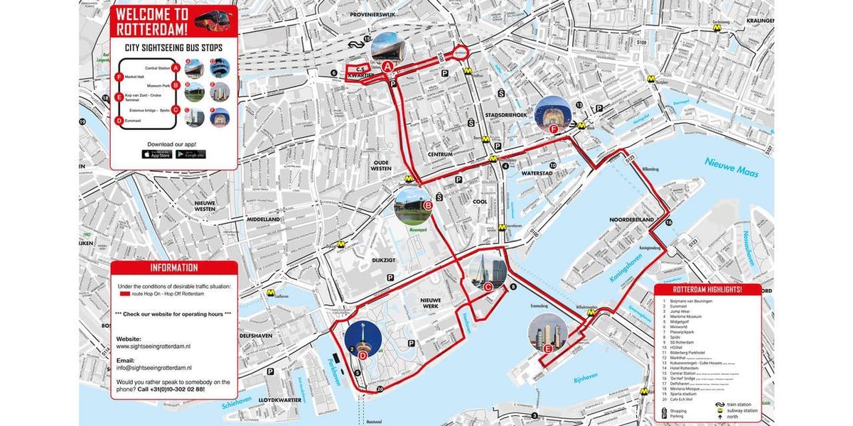 Mapa Rotterdam autobusa 