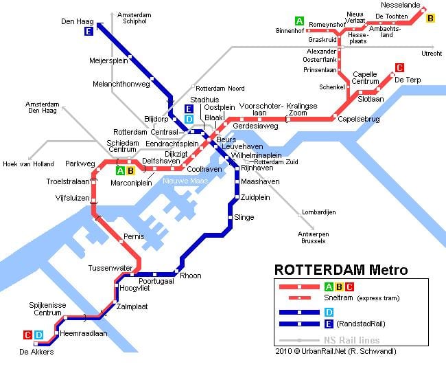 ret Rotterdam tranbia mapa