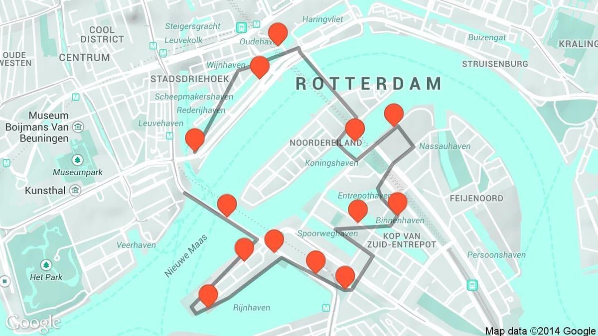 Mapa Rotterdam arkitektura 